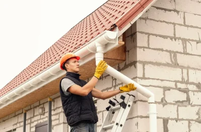 Pose et remplacement de gouttières aux Matelles